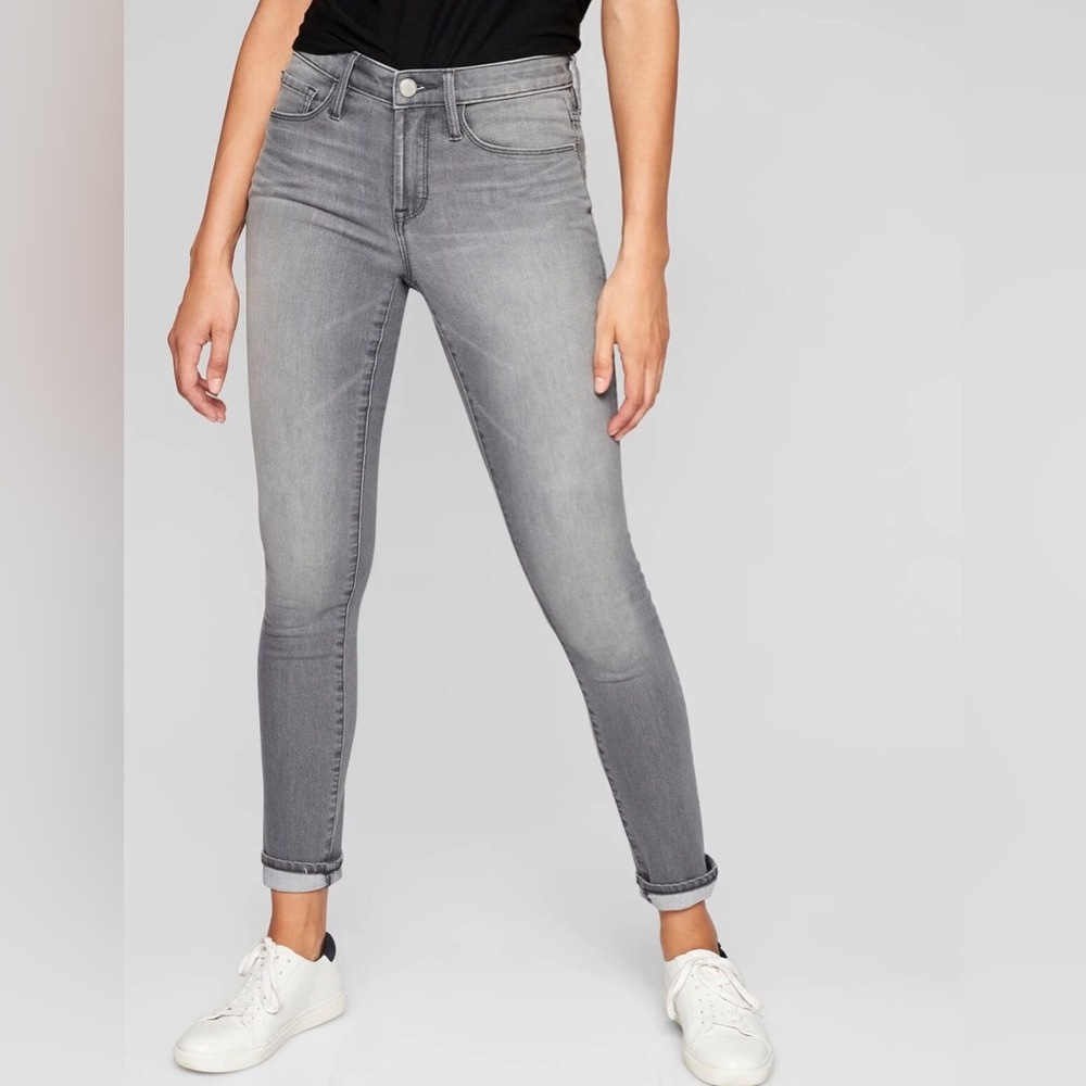 Athleta Sculptek Gray Skinny Jeans Size 6